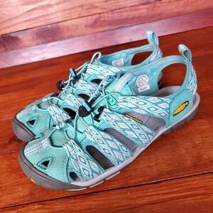 Keen‎ Sandals Women 9 Aqua Blue Newport Waterproof Diamond Aztec